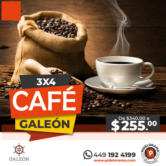 Promoción Compra 3 Cafés de 250 grs y Recibe 4